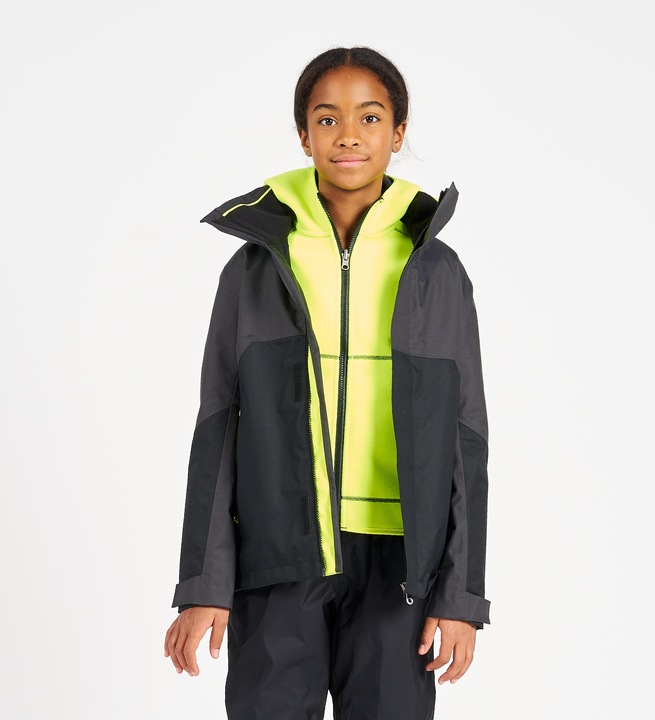 Immagine prodotto Tribord Giacca da pioggia giacca da vela bambini impermeabile e antivento - Sailing 300 grigio scuro (14, 15, 16)