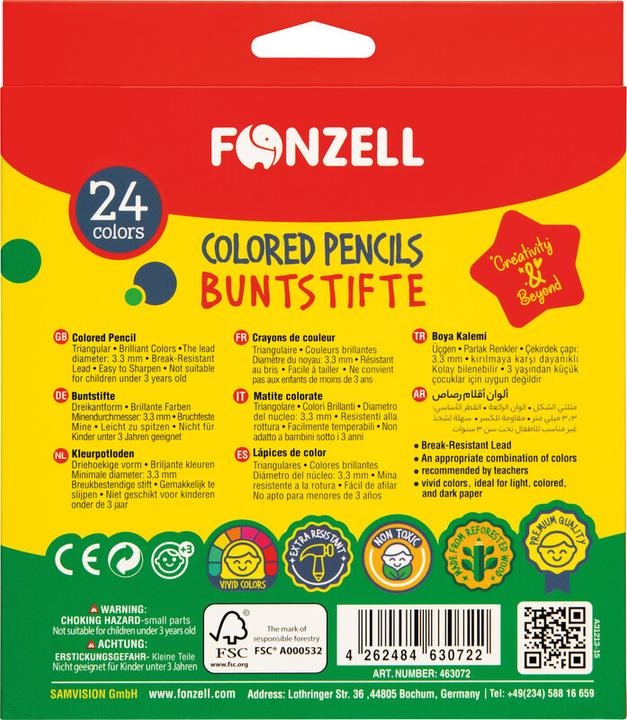 Produktbild Fonzell Farbstifte in Kartonetui (24x)