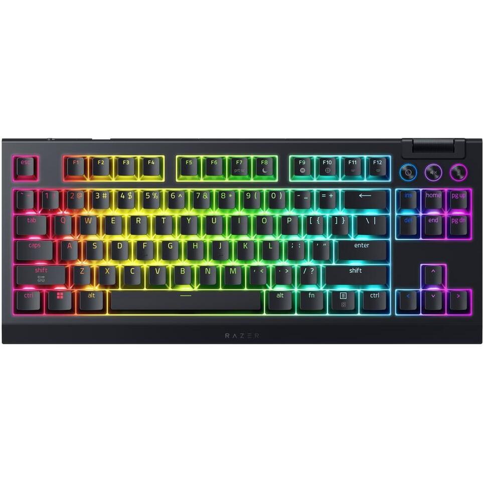 Razer BlackWidow V4 TKL HyperSpeed (DE, Kabellos, Kabelgebunden), Tastatur, Schwarz