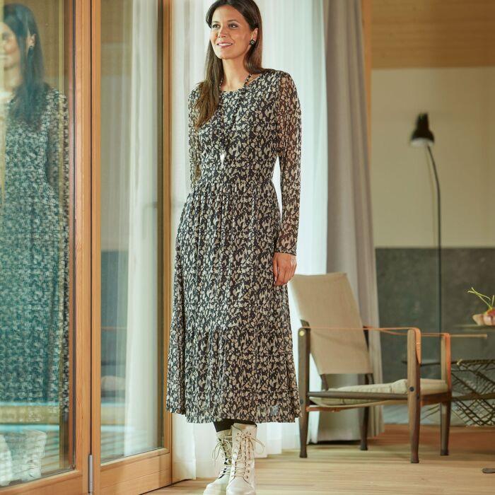 Image du produit Artime Midi Kleid langarm, floralem Print (M)