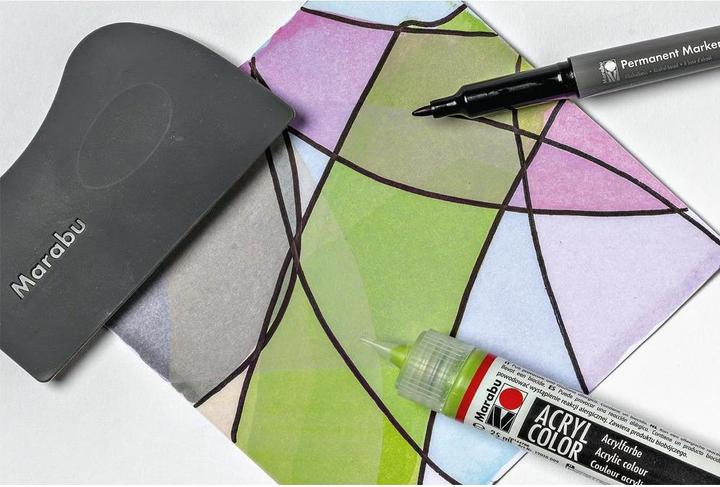 Actual product image Marabu Squeegee Art Acryl Set Pastell (25 ml)