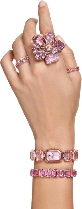 Produktbild Swarovski Matrix Ring Baguette Schliff Rosa Roségold (55)