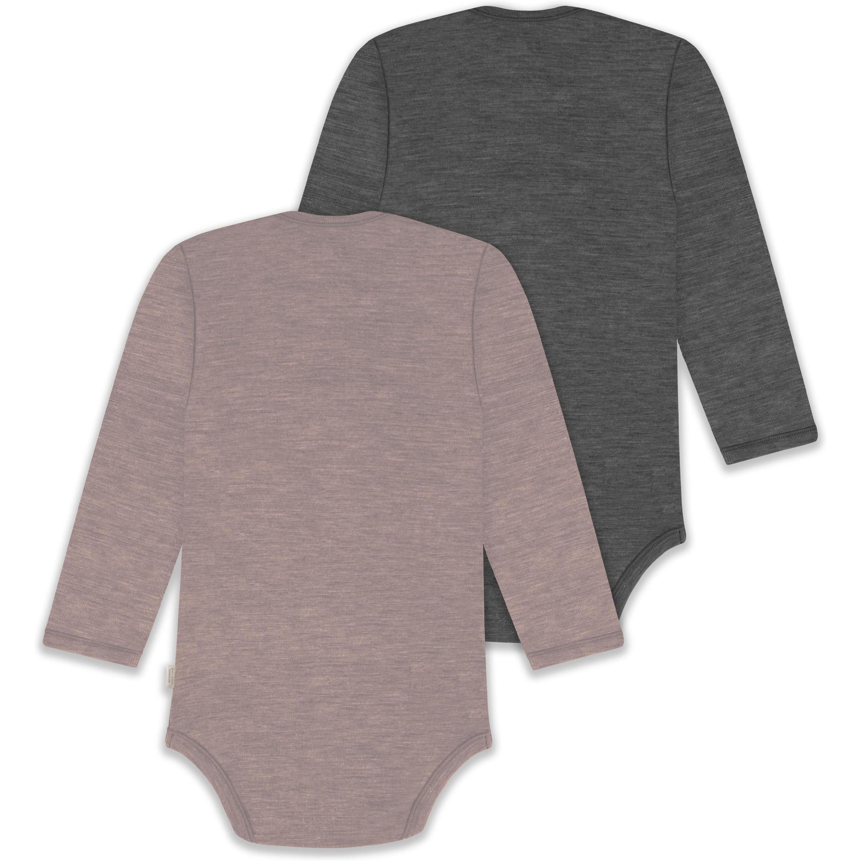 Thumbnail - Normani, Herren, Body, 2er Pack Baby Merino Body Langarm „Auckland" - 9381, Rosa, (68)