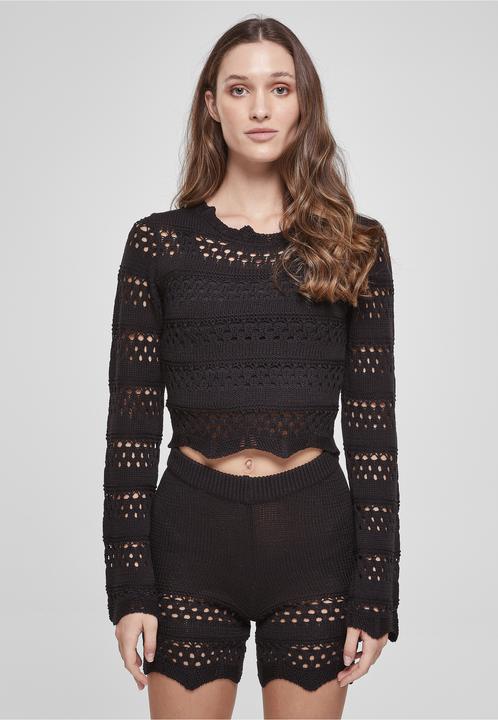 Produktbild Urban Classics Häkel-Crop-Strickpullover Frau (4XL, S)