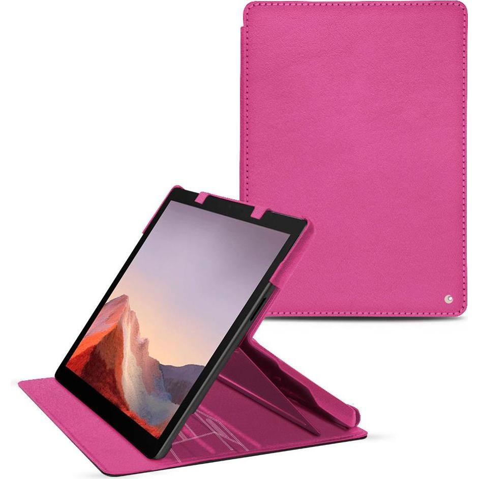 Thumbnail - Noreve Lederschutzhülle vertikal (Microsoft Surface Pro 8), Tablet Hülle, Rosa