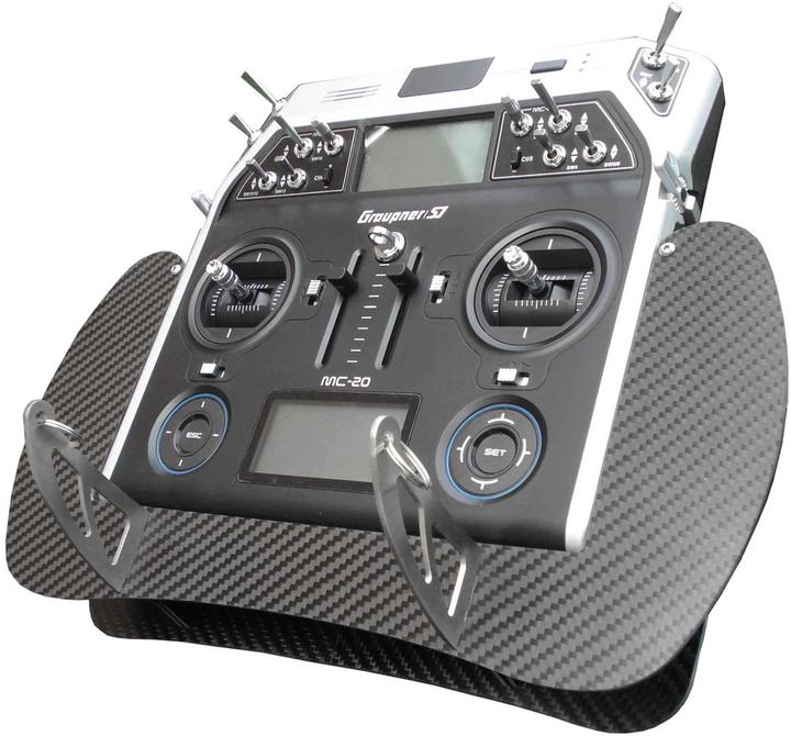 Actual product image AHLtec Transmitter console Graupner MC-26 / MC-28 CARBON with standard transmitter console bracket
