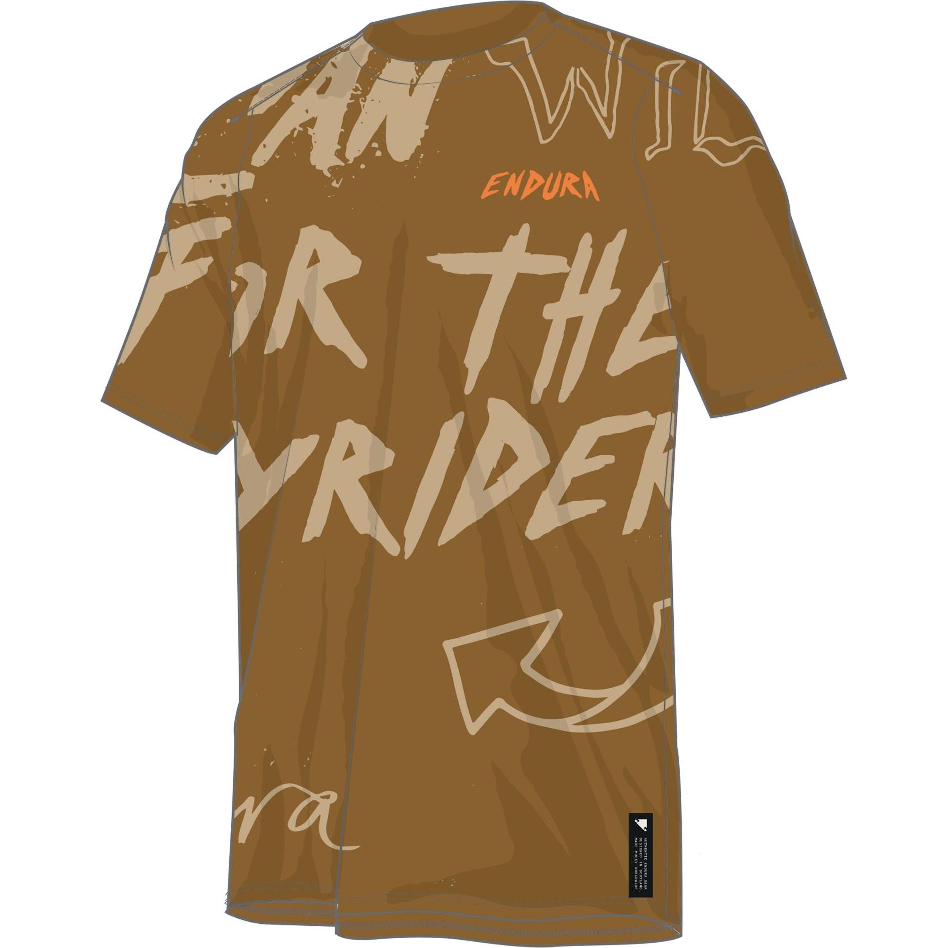 Endura, Uomini, Maglia ciclismo, Singletrack Print S/S Trikot (S), Bronzo, S