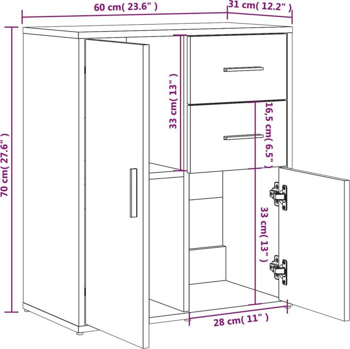 Image du produit vidaXL Sideboard (60 x 31 x 70 cm)