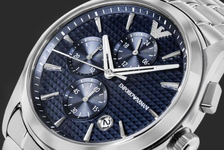 Actual product image Emporio Armani Paolo AR11528 Herrenuhr + Box (Analogue wristwatch, Chronograph, 46 mm)