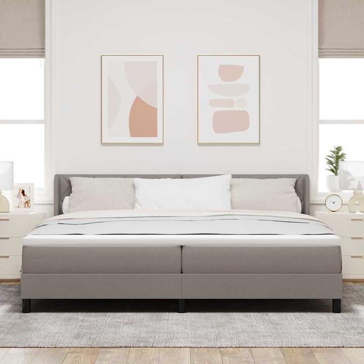 Produktbild VidaXL Boxspringbett Mit Matratze Stoff Taupe (200 x 200 cm)