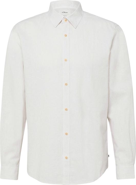 Immagine prodotto s.Oliver Regular Fit: Langarmhemd aus Leinenmix mit Streifen (M)