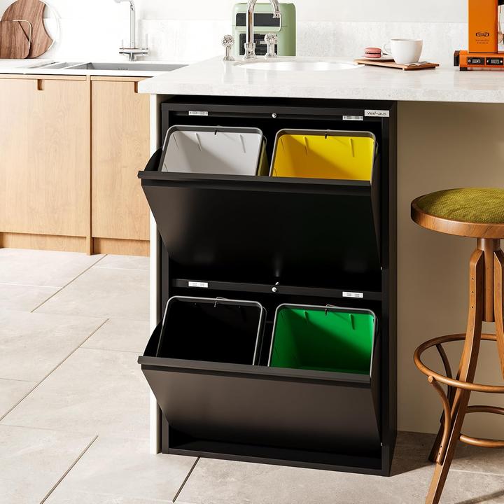 Actual product image Veehaus Küchen-Mülleimer mit Klappen (60 l)