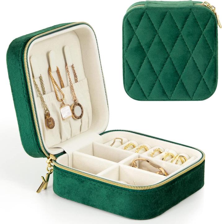 Immagine prodotto Only-Bags.Store Kleines Schmuckkästchen, tragbares Reise-Schmuckkästchen