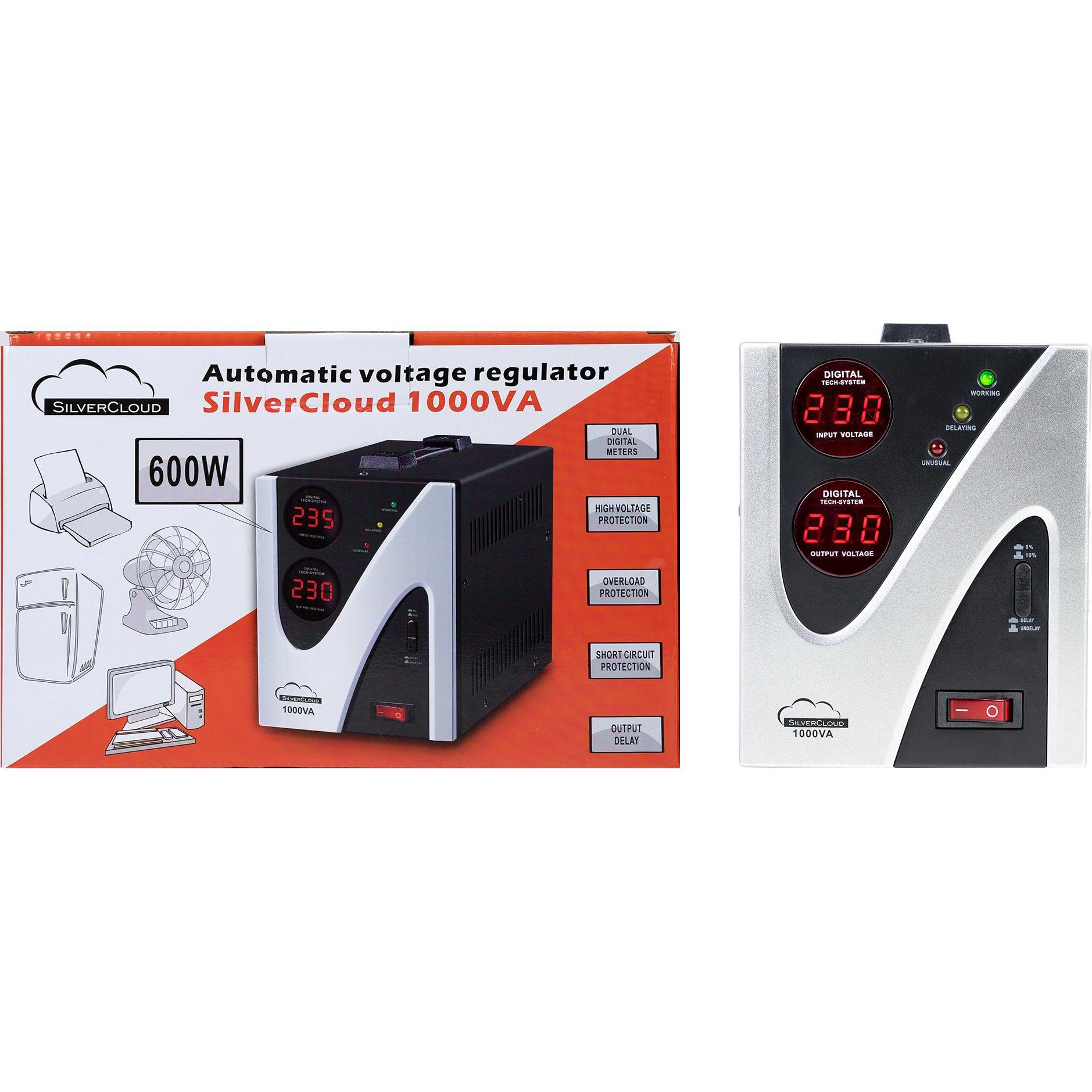 Thumbnail - SilverCloud Spannungsstabilisator 1000VA 600W 4,5A (1000 VA, 600 W, Online-Doppelwandler USV), USV