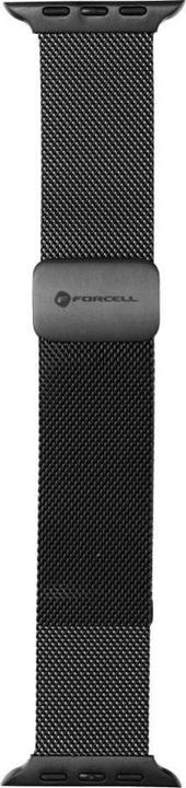 Image du produit Forcell Bracelet pour Apple Watch F-Design FA14 acier magnétique 42 / 44 / 45 / 49 mm noir (Acier inoxydable)