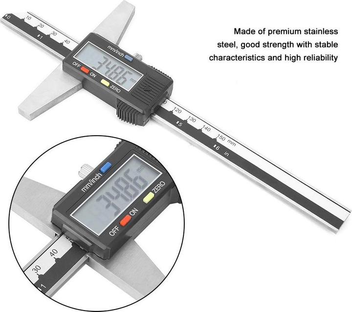 Immagine prodotto Jectse Misuratore di profondità digitale (15 cm)