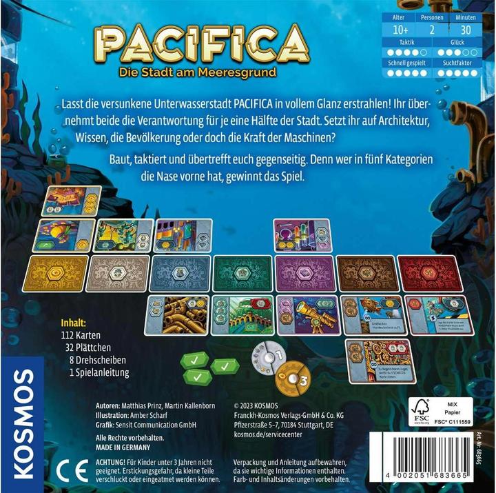 Produktbild Kosmos Pacifica (Deutsch, 2 Spieler)