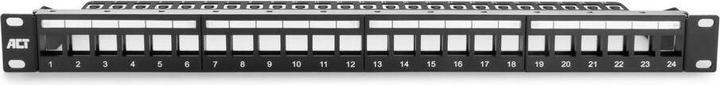 Produktbild ACT 24 Port Keystone-jack patchpanel without connectors. Number of sockets: 24 24 port keystone panel