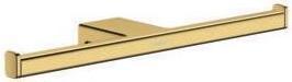 Actual product image hansgrohe HG double paper roll holder AddStoris without lid polished gold