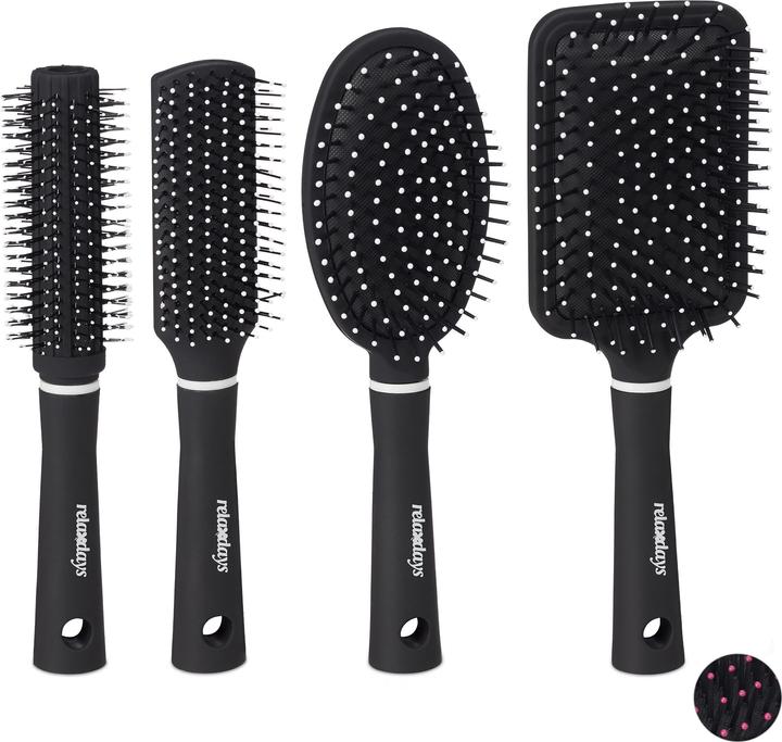 Immagine prodotto Relaxdays Spazzole per Capelli, Set da 4