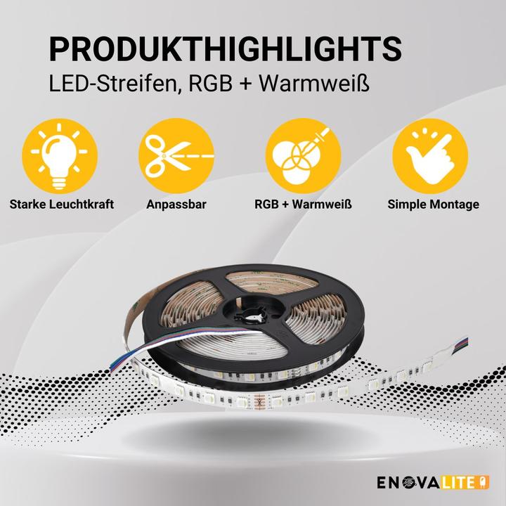 Actual product image Enovalite LED strips (Warm white, 500 cm, Indoor, Outdoor)