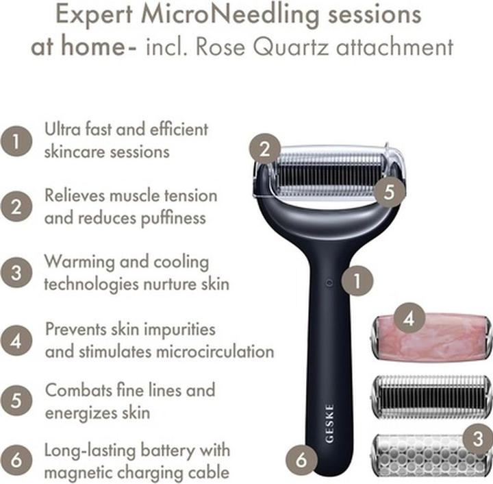 Actual product image Geske Smartappguided Microneedle Face & Body Roller 9 in 1
