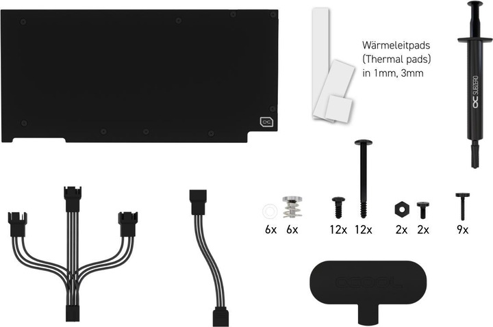 Actual product image Alphacool Eiswolf 2 AIO - 360mm RTX 3090TI Suprim X with Backplate