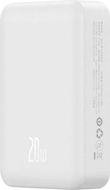 Actual product image Baseus Powerbank Magnetic Mini 20000mAh 20W (white) (20000 mAh, 20 W, 74 Wh)