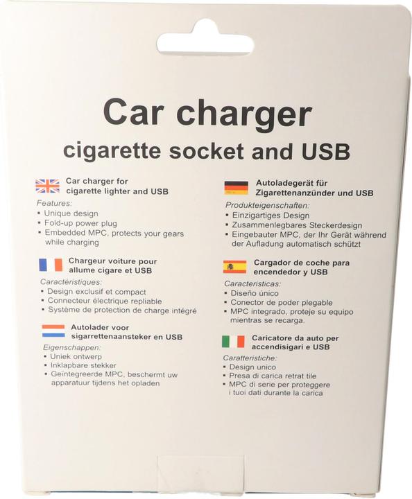 Actual product image AccuCell Kfz-Ladegerät mit Buchse und USB