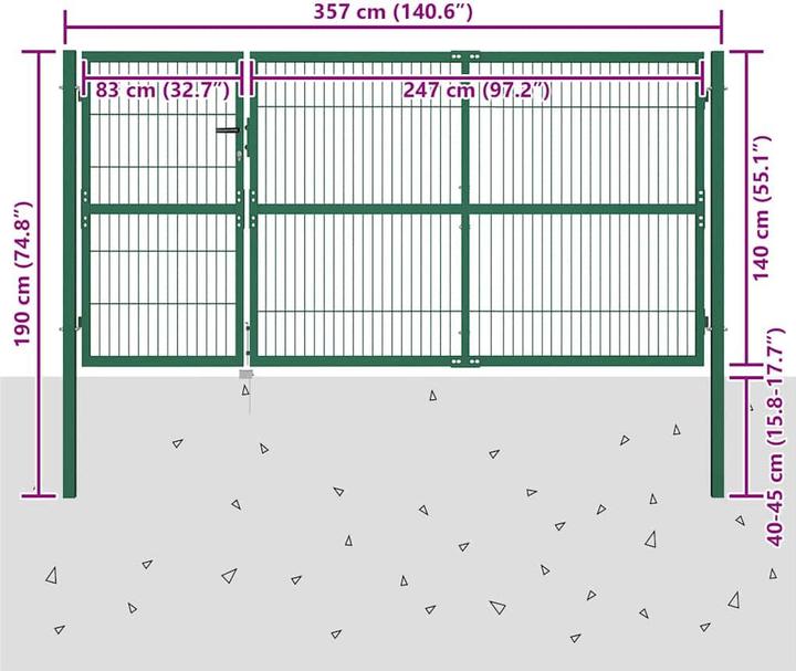 Produktbild vidaXL Zauntor