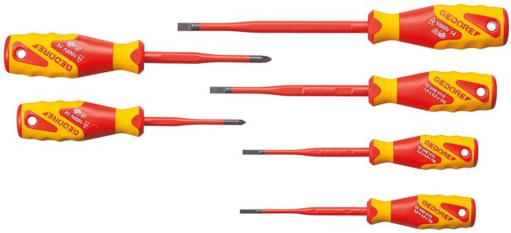 Produktbild Gedore VDE 2162-2172 PZ-06 VDE-Schraubendreher-Satz SLIM DRIVE, 6-teilig (Phillipps-Kreuzschlitz (PH), Schlitzschrauben)