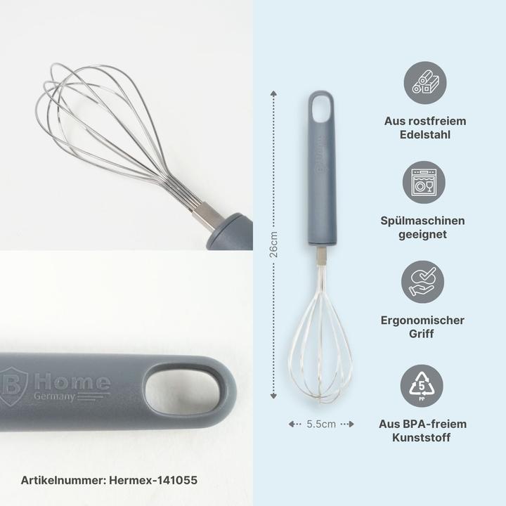 Actual product image B-Home 3-tlg. Schneebesen-Set Rührbesen Schwingbesen Schlagbesen Handquirl