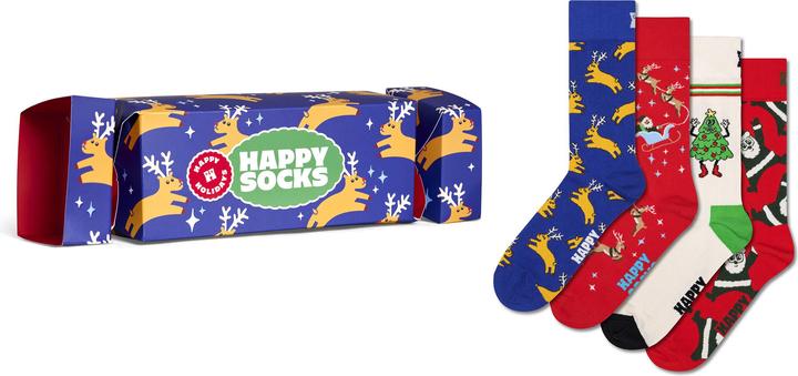 Happy Socks 4-Pack Holiday Cracker Socks Gift Set (4er Pack, 41 - 46)
