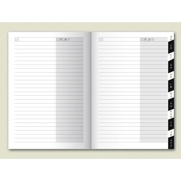 Brunnen, Agenda, Registerheft 13,5x20cm mit Registerschnitt A-Z