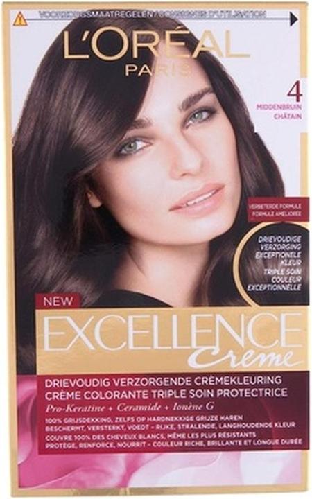 L'Oréal Paris L'Oreal Paris Excellence Creme 4- Mittelbraun - Haarfärbemittel (4 Mittlere Braune)