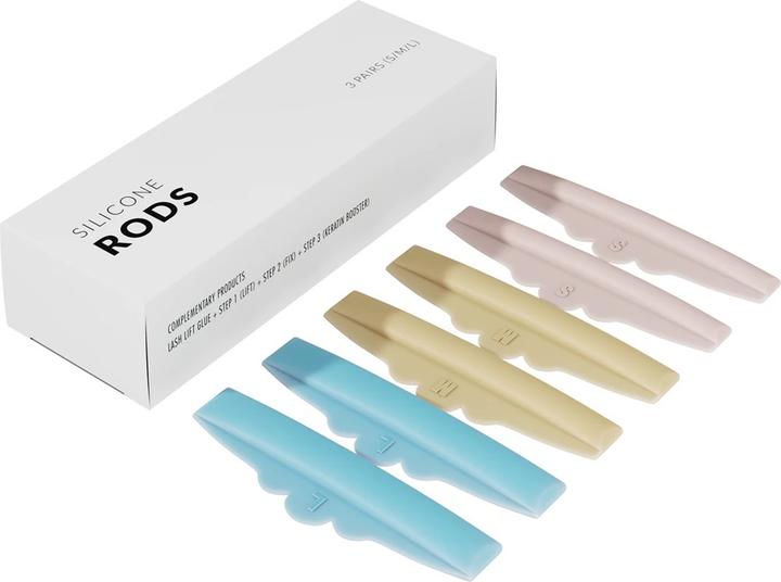 NoName Aste in silicone 3 paia di aste di sollevamento ciglia Cuscinetti in silicone per schermi di (Mascara)