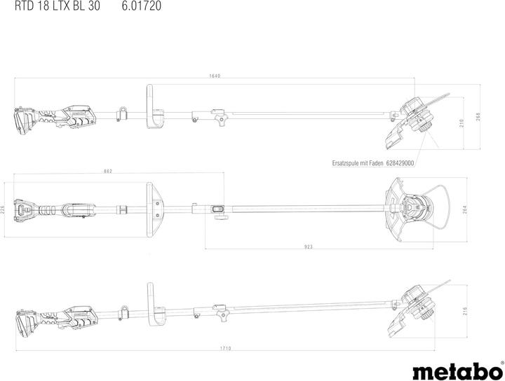 Image du produit Metabo Coupe-bordures sans fil RTD 18 LTX BL 30 (Fils coupe-herbe)