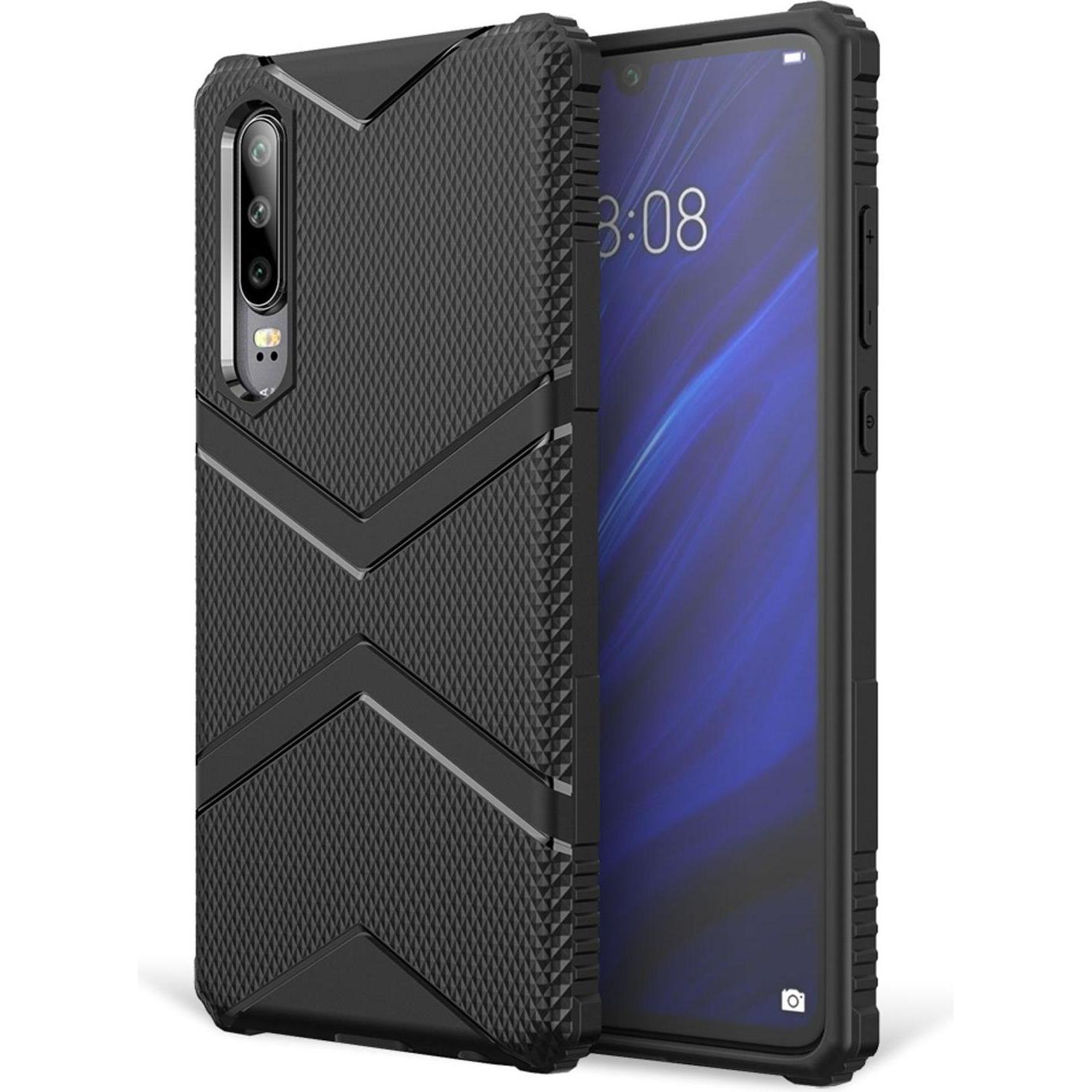 Nalia Handyhülle (Huawei P30), Smartphone Hülle, Schwarz