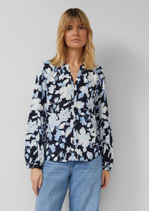 Immagine prodotto s.Oliver Bluse Fliessende Viskose-Bluse mit Raffung und Allover-Muster (48)