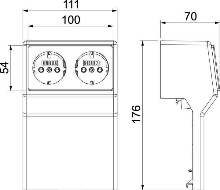 Actual product image OBO Bettermann Gear tray RAUDUO 40x105 2f Plug-in 6132172