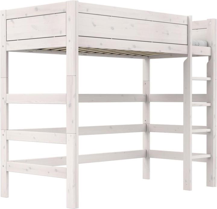 Image du produit Lifetime Kidsrooms Lit mezzanine avec sommier Deluxe et échelle droite (90 x 200 cm)