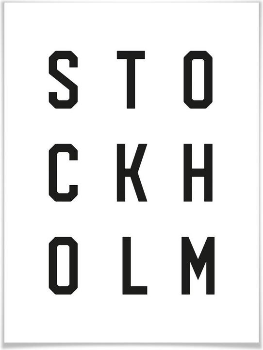 Image du produit Trenddeko Typographie Stockholm (24 x 30 cm)