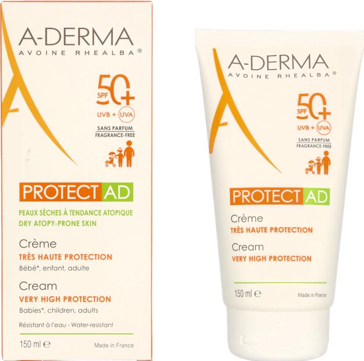 Actual product image A-Derma PROTECT-AD Cream SPF50+ Cream (Suntan cream, SPF 50+, 150 ml, 190 g)