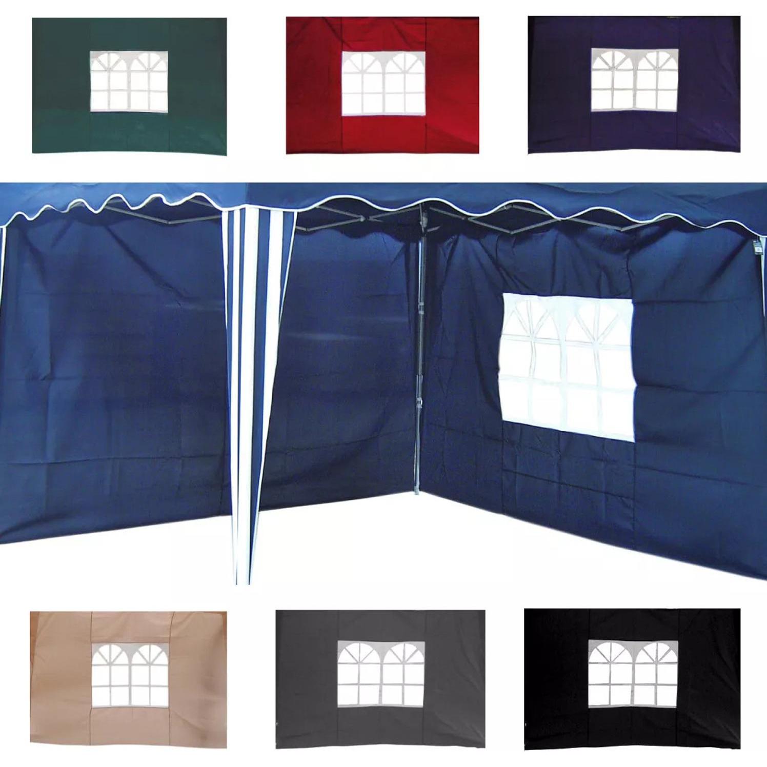 Mojawo, Pavillon, 2er Seitenteile Fenster Seitenwand Alu-Faltpavillon Pavillon 300x300cm (300 cm, 300 cm)