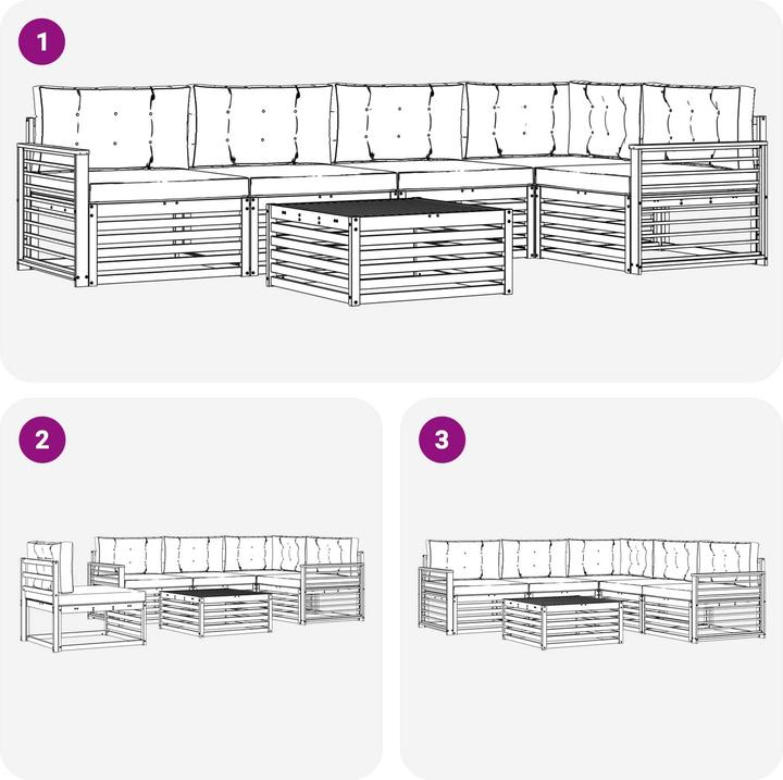 Produktbild vidaXL Outdoor-Sofa