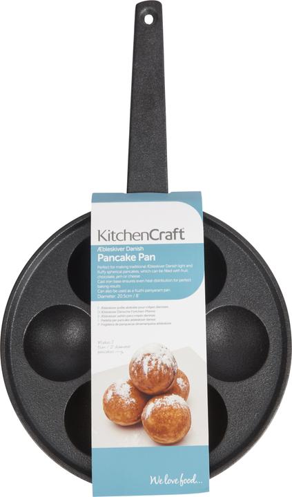 Actual product image Kitchen Craft Danish pancake pan (20.50 cm, Frying pan, Cast iron)