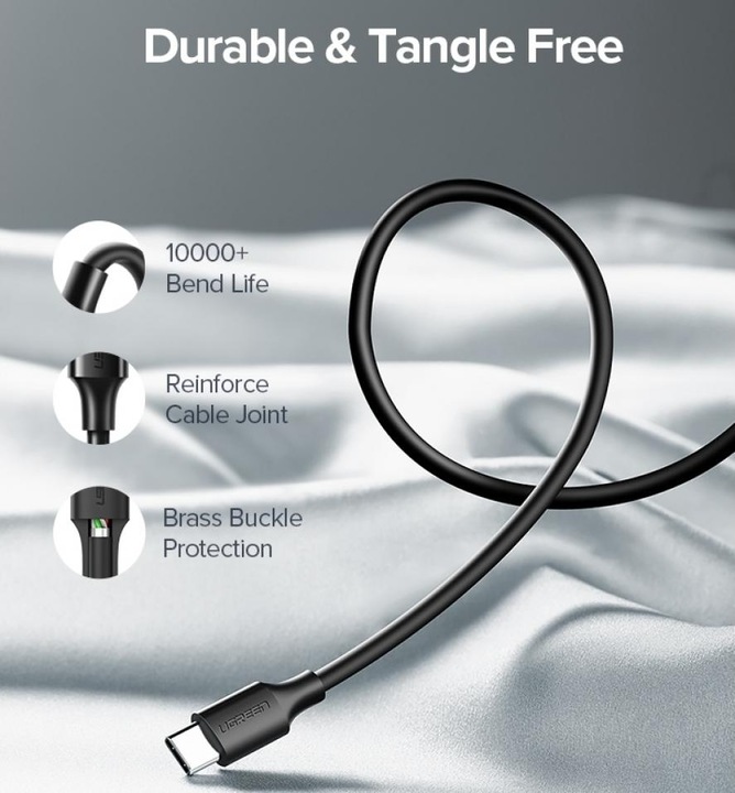 Actual product image Ugreen USB-C to USB-A 2.0 Cable (0.50 m, USB 3.2 Gen 1)