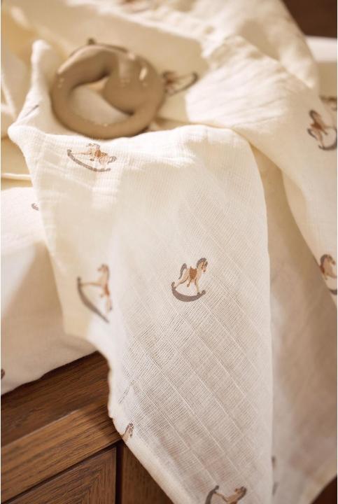 Productafbeelding Jollein Mousseline doek Nuscheli set van 3 Nostalgic Ride 70 cm x 70 cm (70 cm, 70 cm)