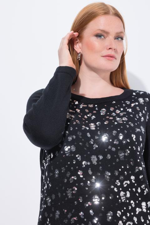 Produktbild Ulla Popken Pullover, Pailletten, Rundhals, Langarm (58)