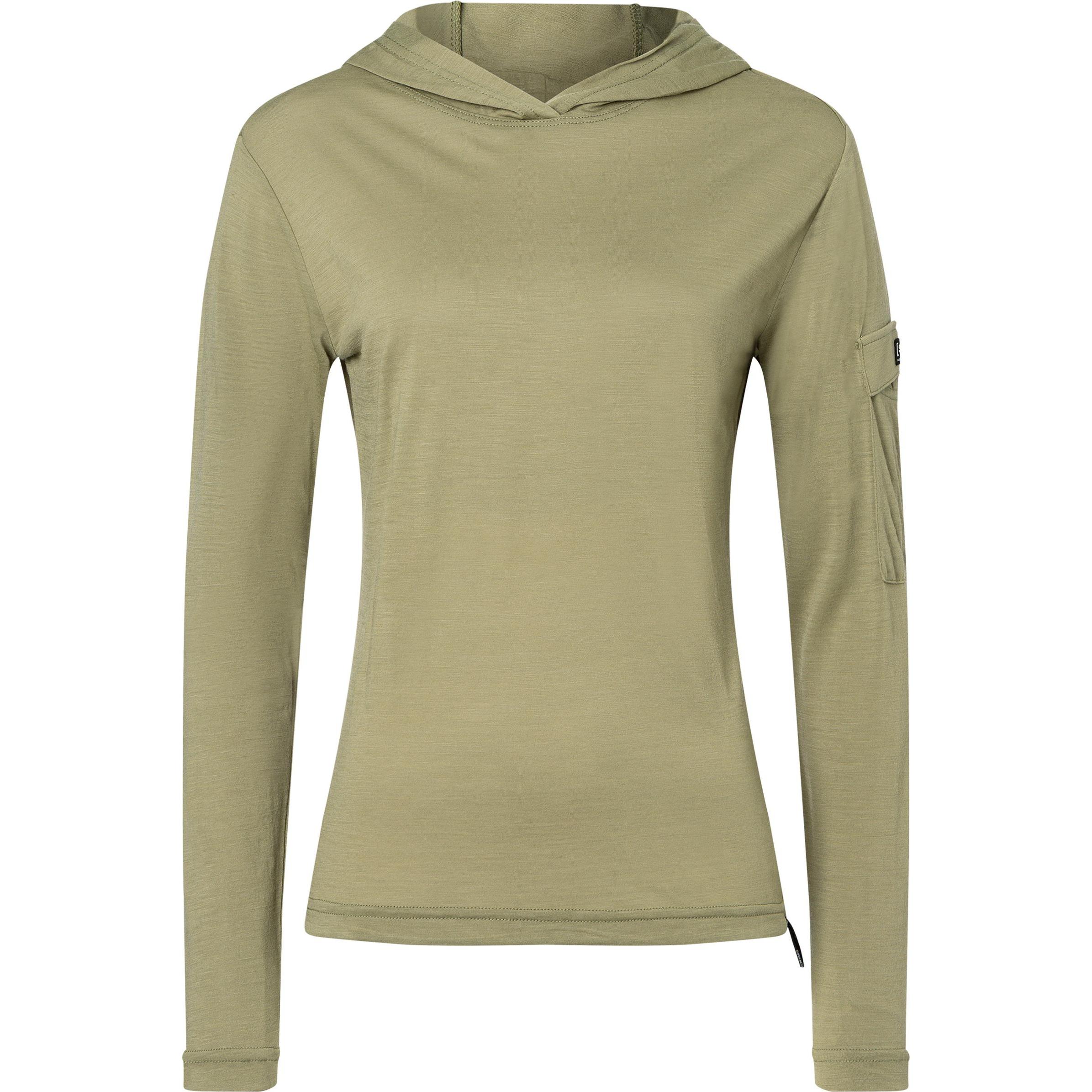 Super Natural, Damen, Pullover, Women's Relax Light Pocket Hoodie, Grün, (XL)
